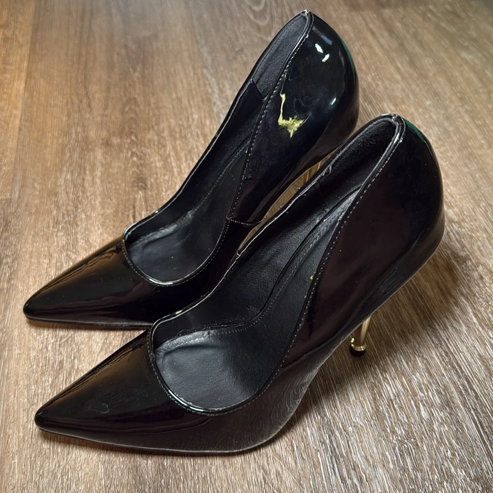 Fashion Nova Women’s Black Pointed Toe Stiletto Heels Size 8‎
